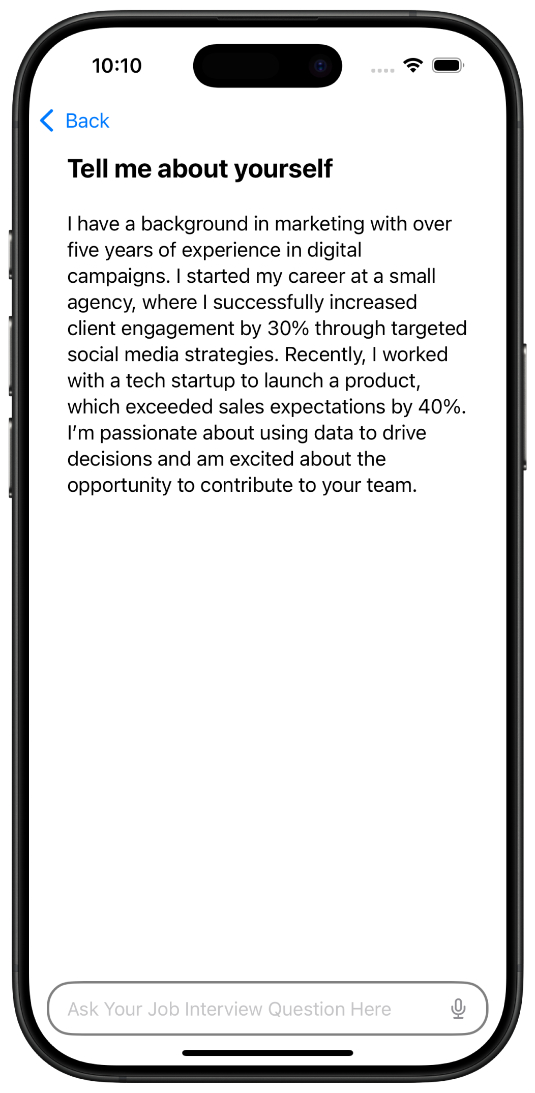 Interview Pro AI App Screenshot